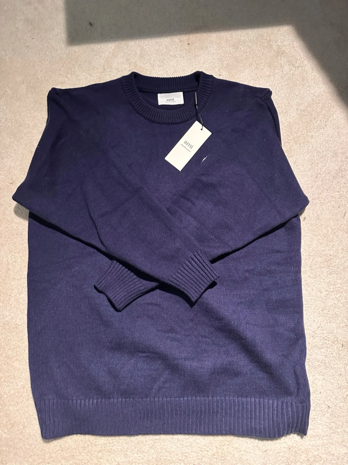 Blå stickad tröja från Ami Paris - 1