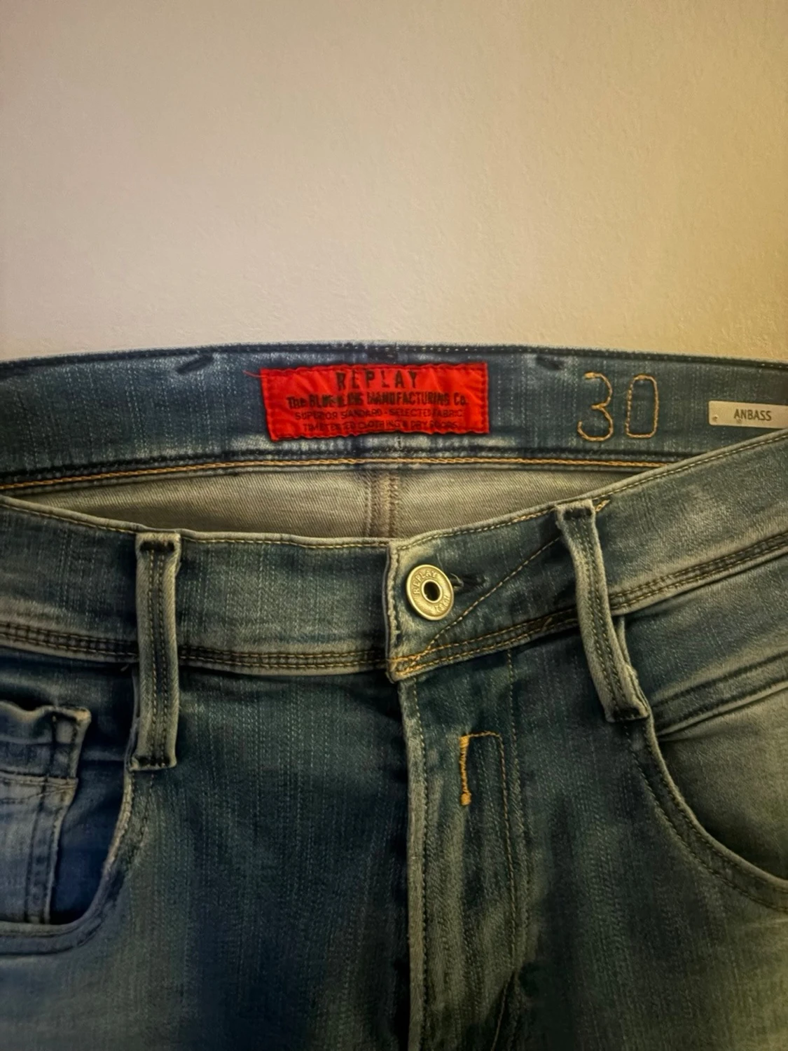 Ljusblå Replay jeans - W30 - 4