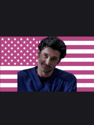 McDreamy flagga - Flagga med Derek Shepperd på 🤭 60x90 cm, köpt från etsy för 250 kr 💕