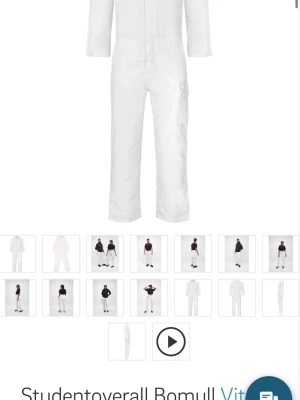 Vit studentoverall i bomull - Den populära studentoverallen från Tingstad 