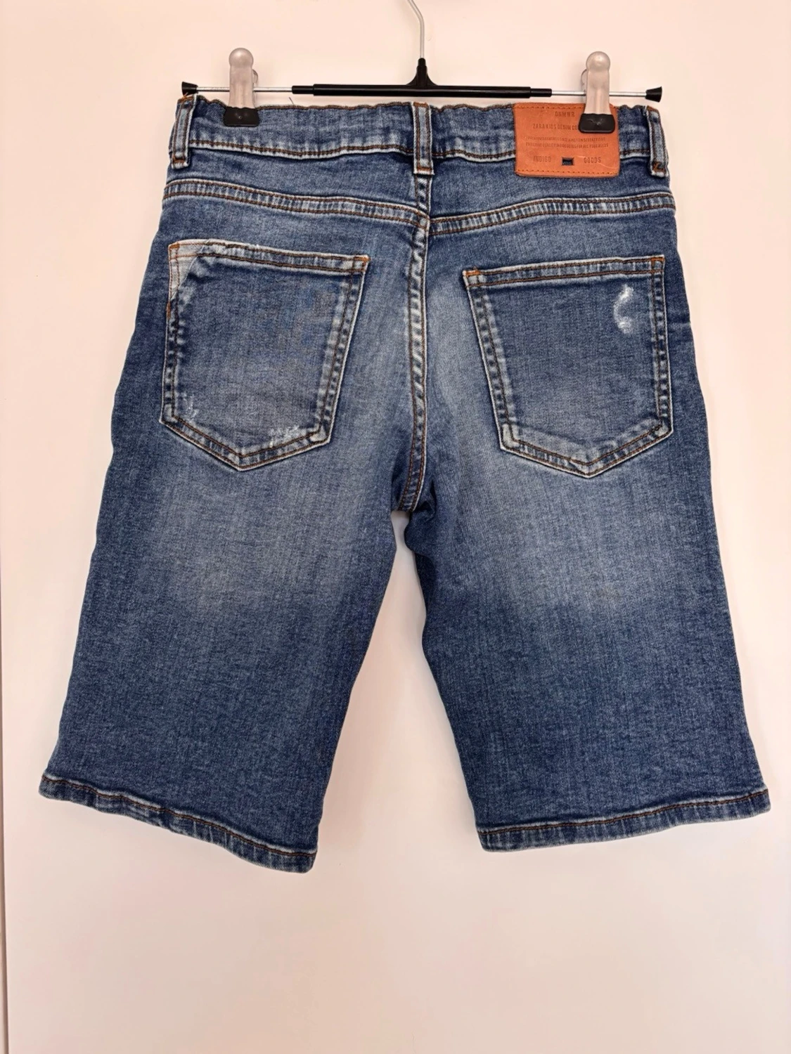 Blå jeansshorts med slitningar, Zara, strlk 140 - 1