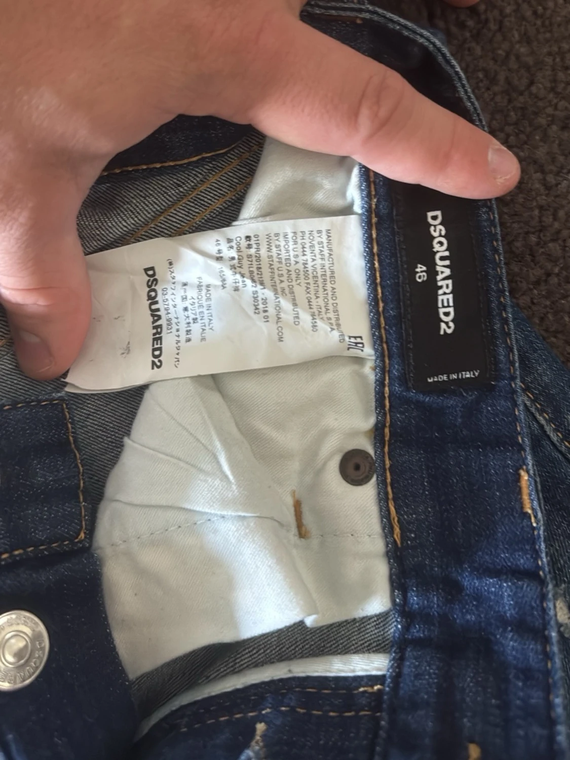 Dsquared2 blå jeans med färgstänk - 2