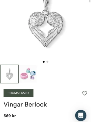 Berlock vingar Thomas Sabo - Säljer denna fina berlocken från Thomas Sabo! Silvriga vingar i form av ett hjärta. Mycket bra skick, inga defekter