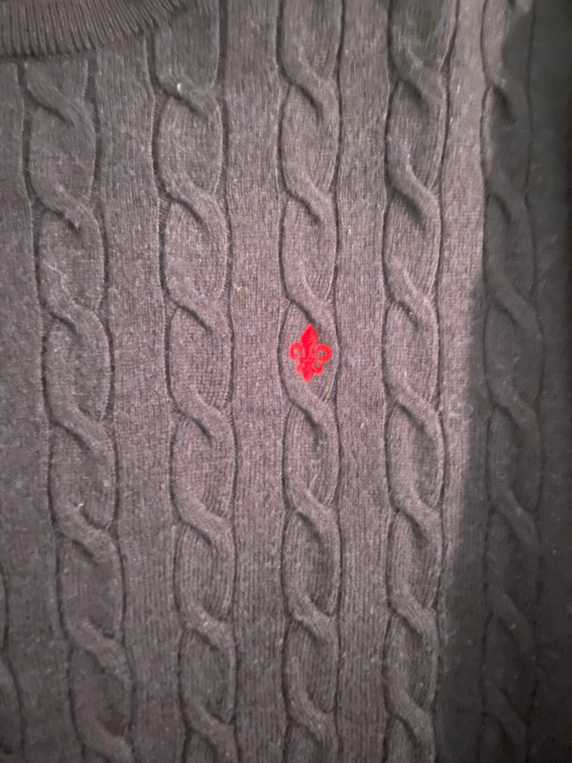 Svart kabelstickad tröja Morris - 1