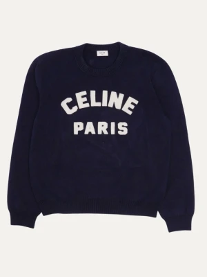 Mörkblå stickad tröja från Celine - Søker!!!
