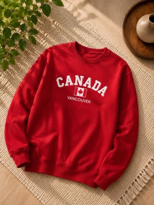 Canada Vancouver Sweatshirt  - Storlek: M, Material: 38 % bomull & 62 % polyester, utmärkt skick!