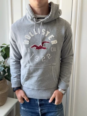 Hollister hoodie  - Hollister hoodie, Inga defekter! Modellen i bilderna är 180 cm 75 kg och bär Storlek S , Kom med frågor! 🌟 (Kan gå ned i pris vid köp av paket 😉) 