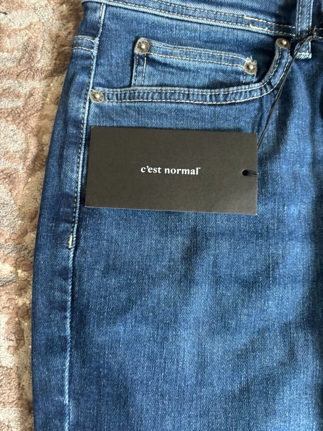 Blå raka jeans från C’est normal’ - 1