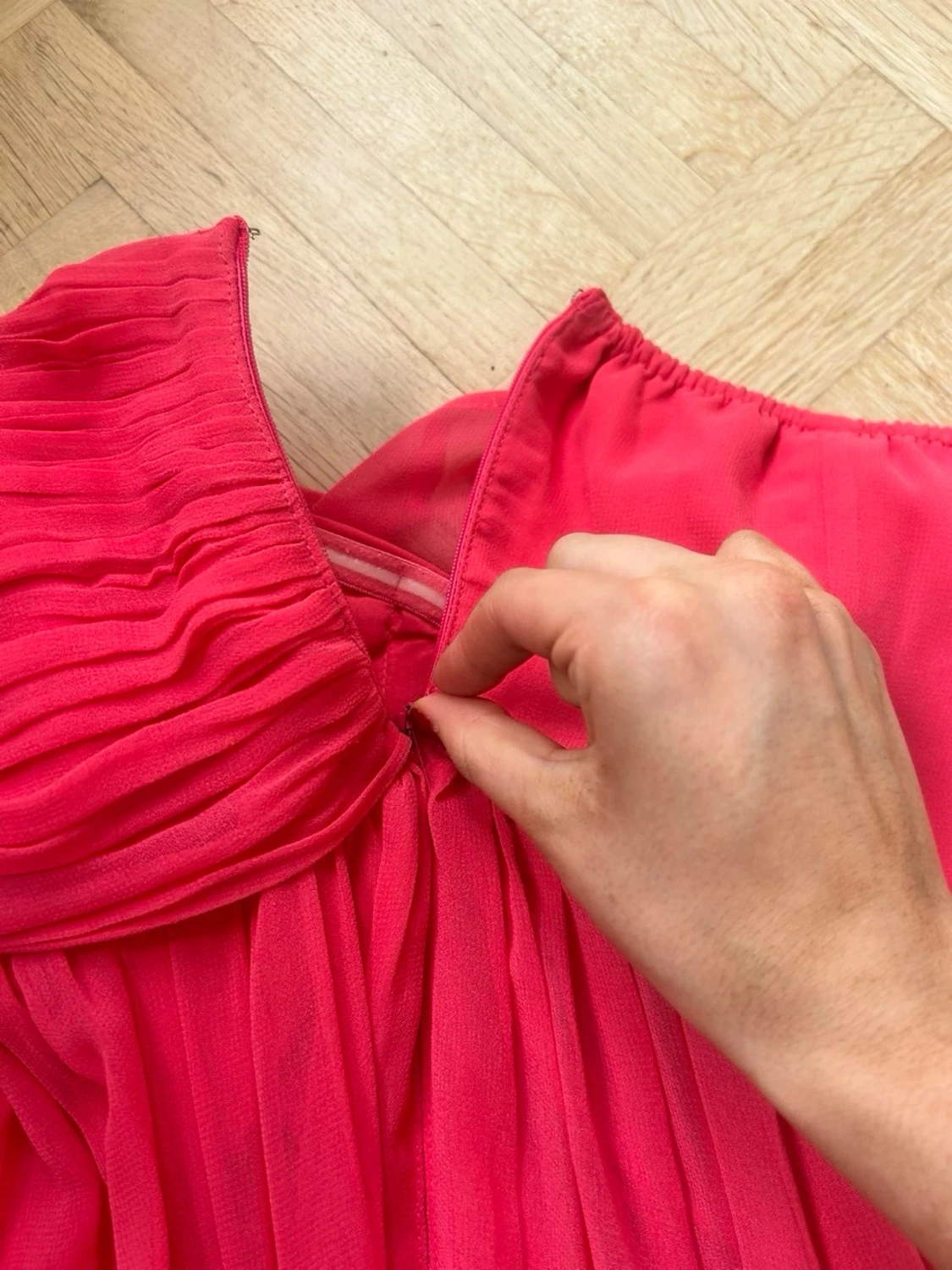 Axelbandslös rosa kortklänning💖💖✨ - 5