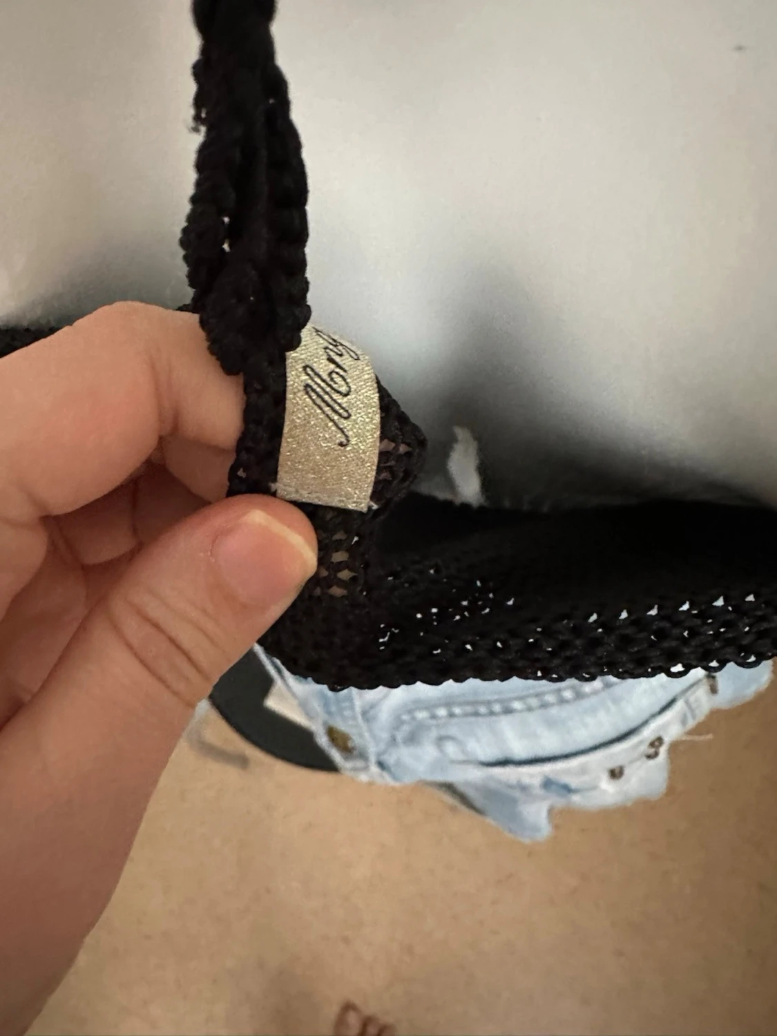 Svart paljettopp  - 1