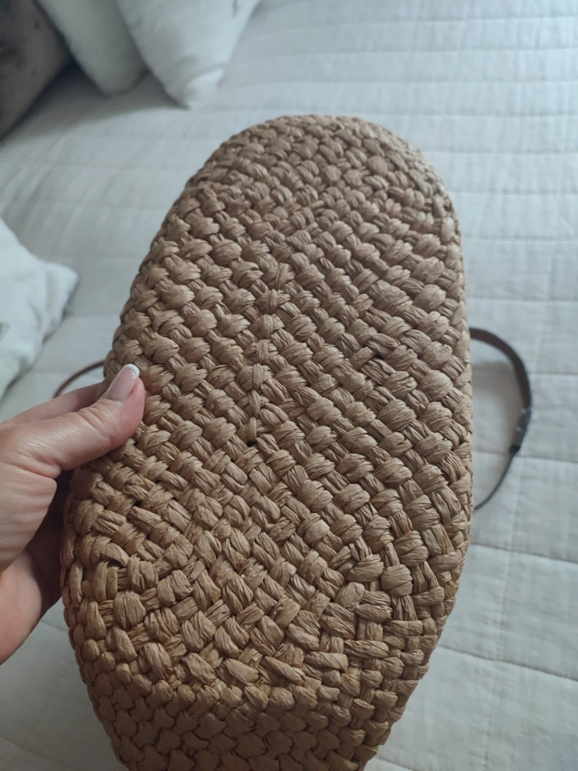 Stråväska från Loewe med läderdetaljer - 5