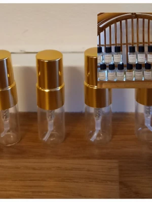 Essnce splitpaket  - 4 stycken 2 ml glasdekanter med spray ✨️Välj bland dofterna som finns på listor bland bilderna 