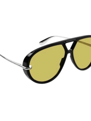 Bottega Veneta - Bottega Veneta Classic Aviator sunglasses  Black/ yellow BV1274S - 002
