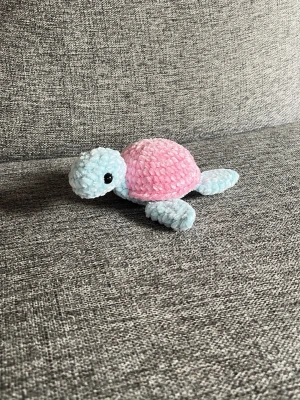 Virkad sköldpadda  - Handgjord virkad söt liten sköldpadda 