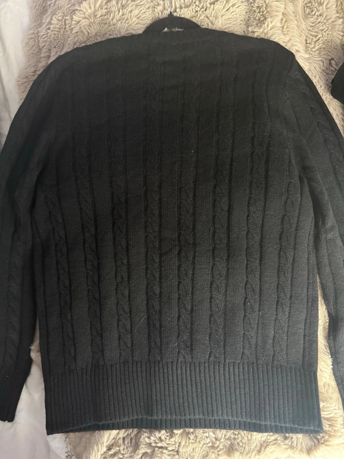 Svart kabelstickad tröja Polo Ralph Lauren - 1