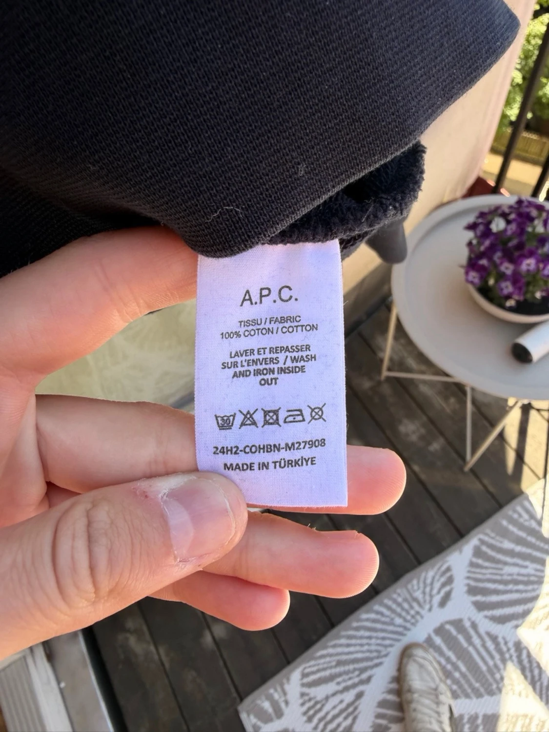 Mörkblå hoodie från A.P.C. - 3