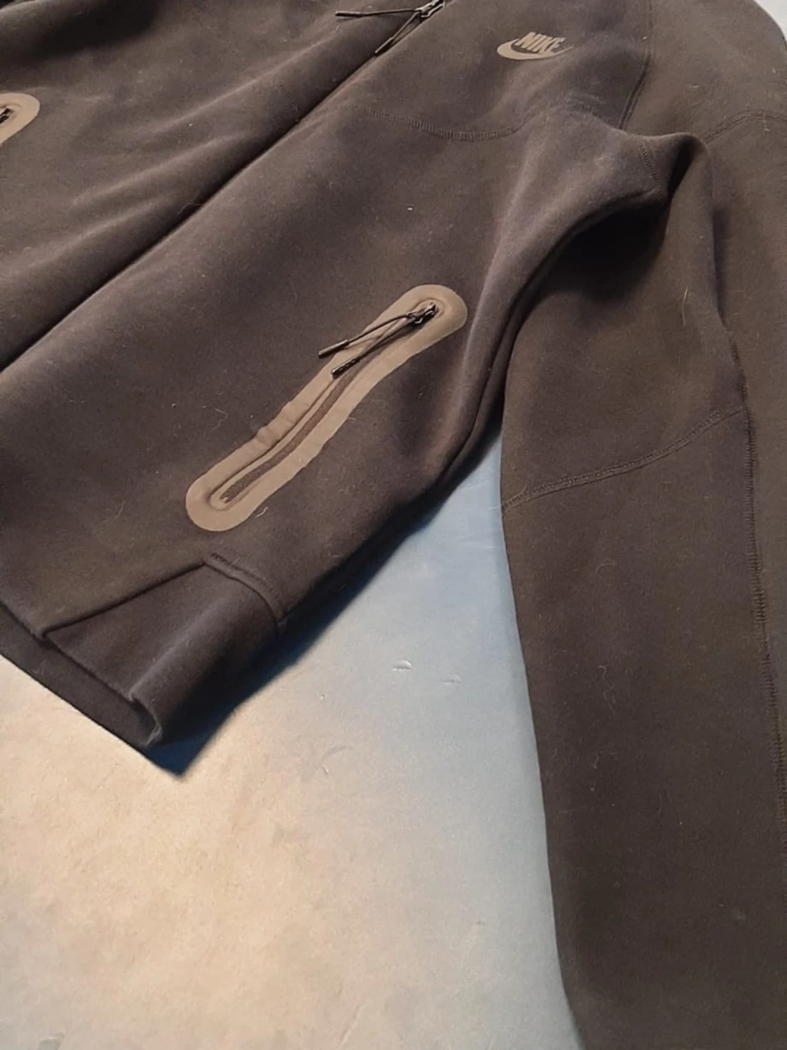 Svart Nike hoodie med dragkedja - 2