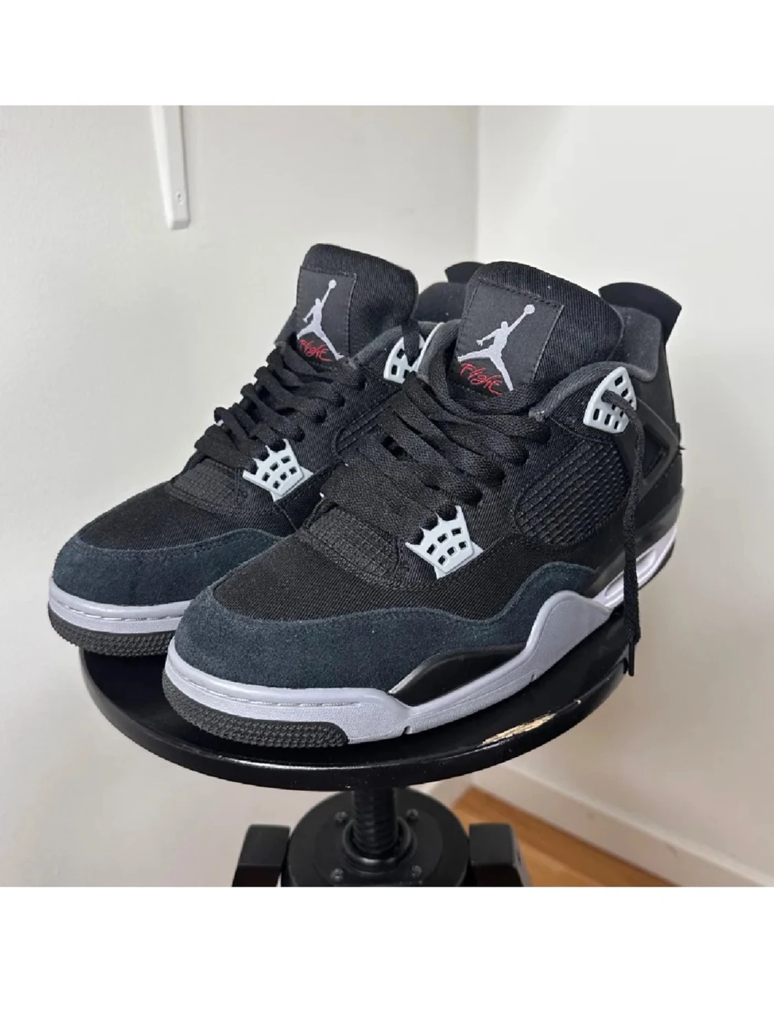 Svarta Air Jordan 4 Retro sneakers | 45