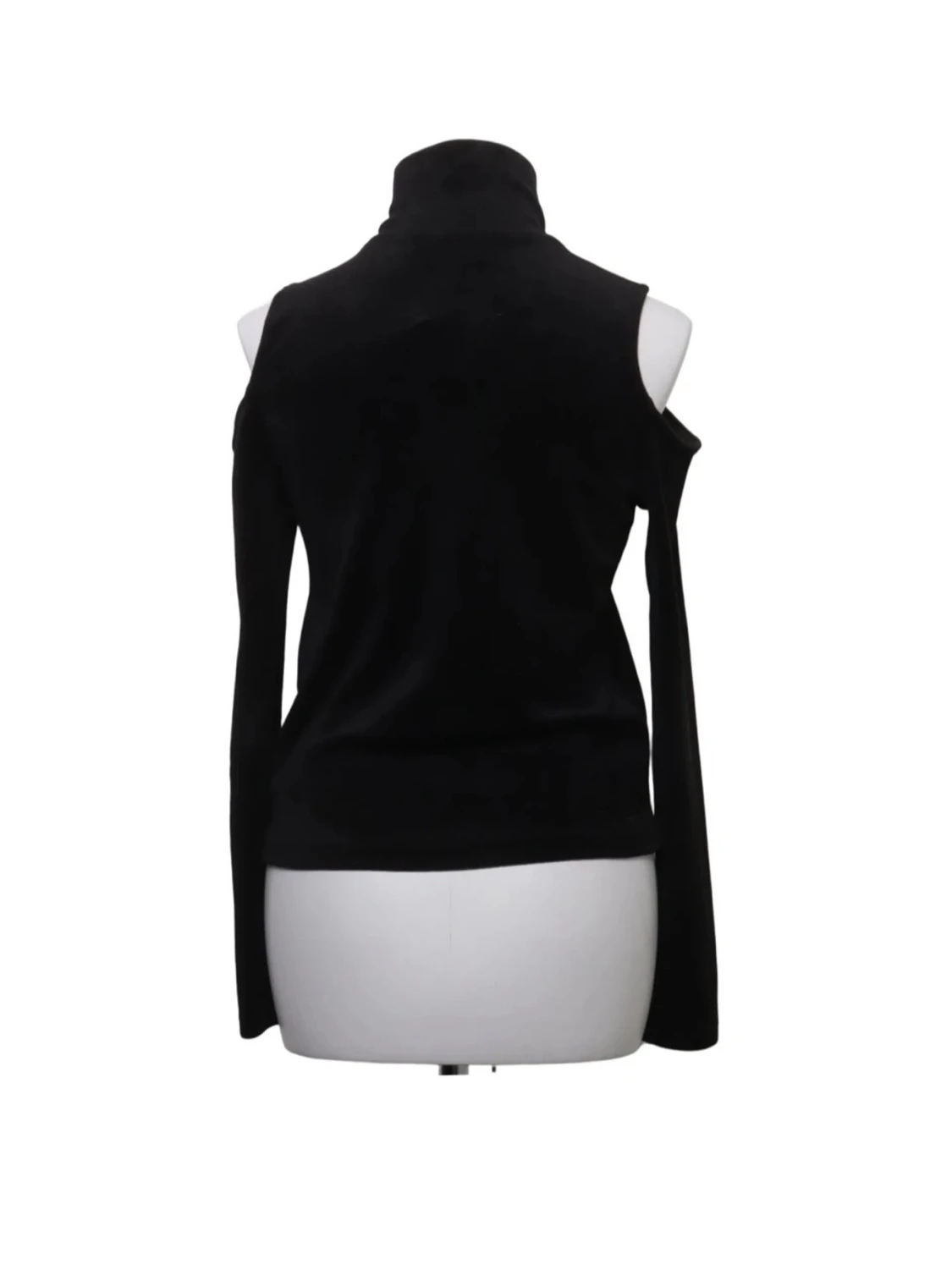 Svart polotopp med cut out-detaljer - 1