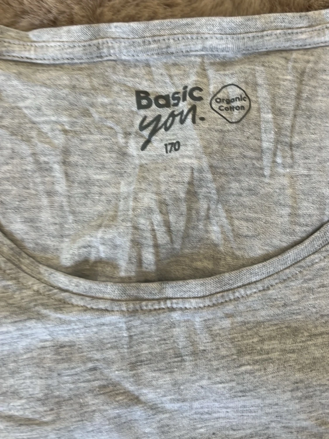 Ljusgrå långärmad topp Basic You - 1