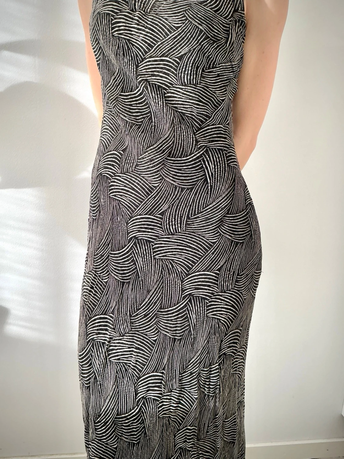 Vändbar vintage långklänning (2 olika prints) - 4