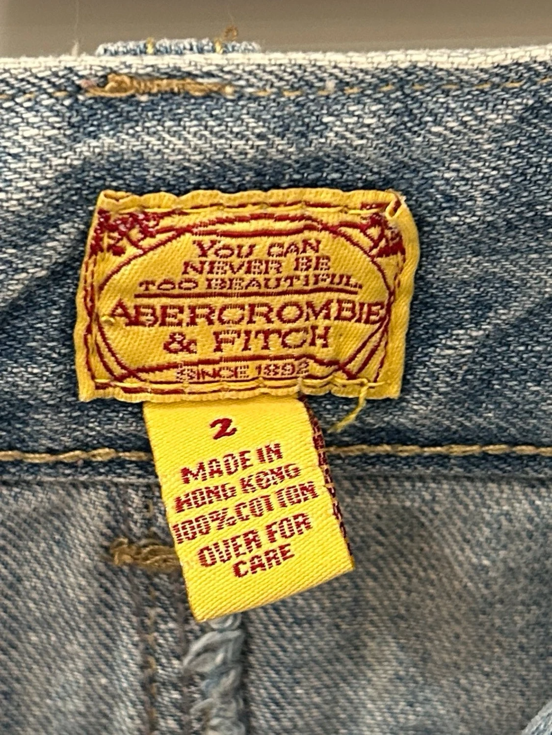 Abercrombie & fitch lågmidjad jeanskjol - 3
