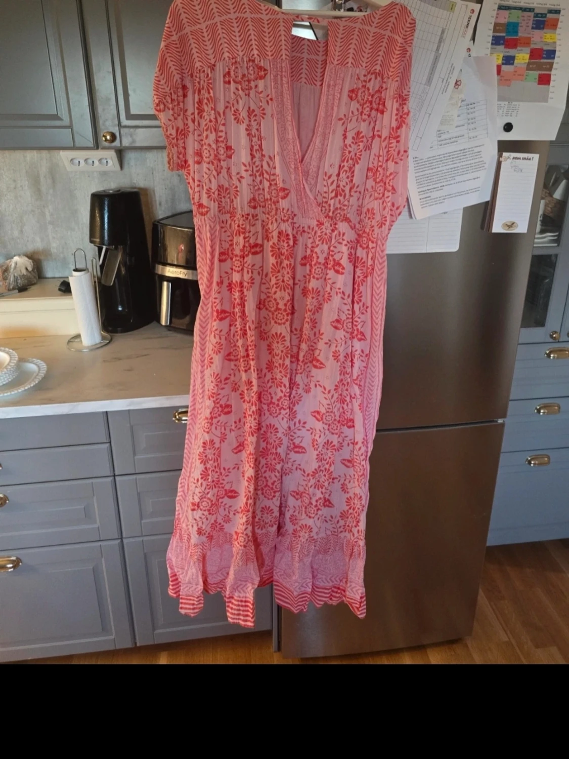 Rosa mönstrad klänning Odd Molly