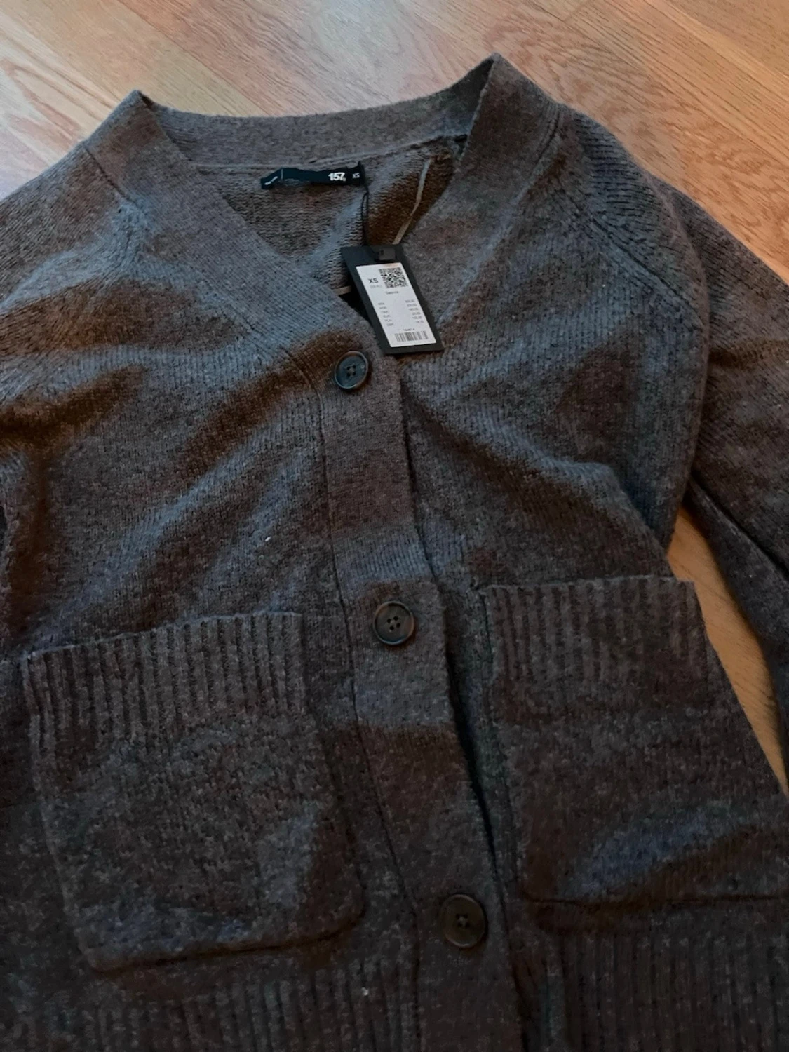 Brun kofta med stora fickor - 2