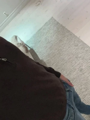 Mörkbrun halvzip tröja Oscar Jacobson - Mörkbrun långärmad tröja med halv dragkedja och ståkrage. Tröjan har ribbade muddar vid ärmslut och nederkant, vilket ger en snygg och avslappnad look. Perfekt att bära över en t-shirt eller skjorta för en stilren outfit.