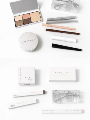 Ögonskuggspalett mm  - OANVÄNT! Snygg ögonskuggspalett, ögonfransböjare, wonder powder, dip liner, 2 ögonskuggssticks, browgel, 2 eye pencils.  Från Make Up StorePerfekt för att skapa både matta och skimrande looks.