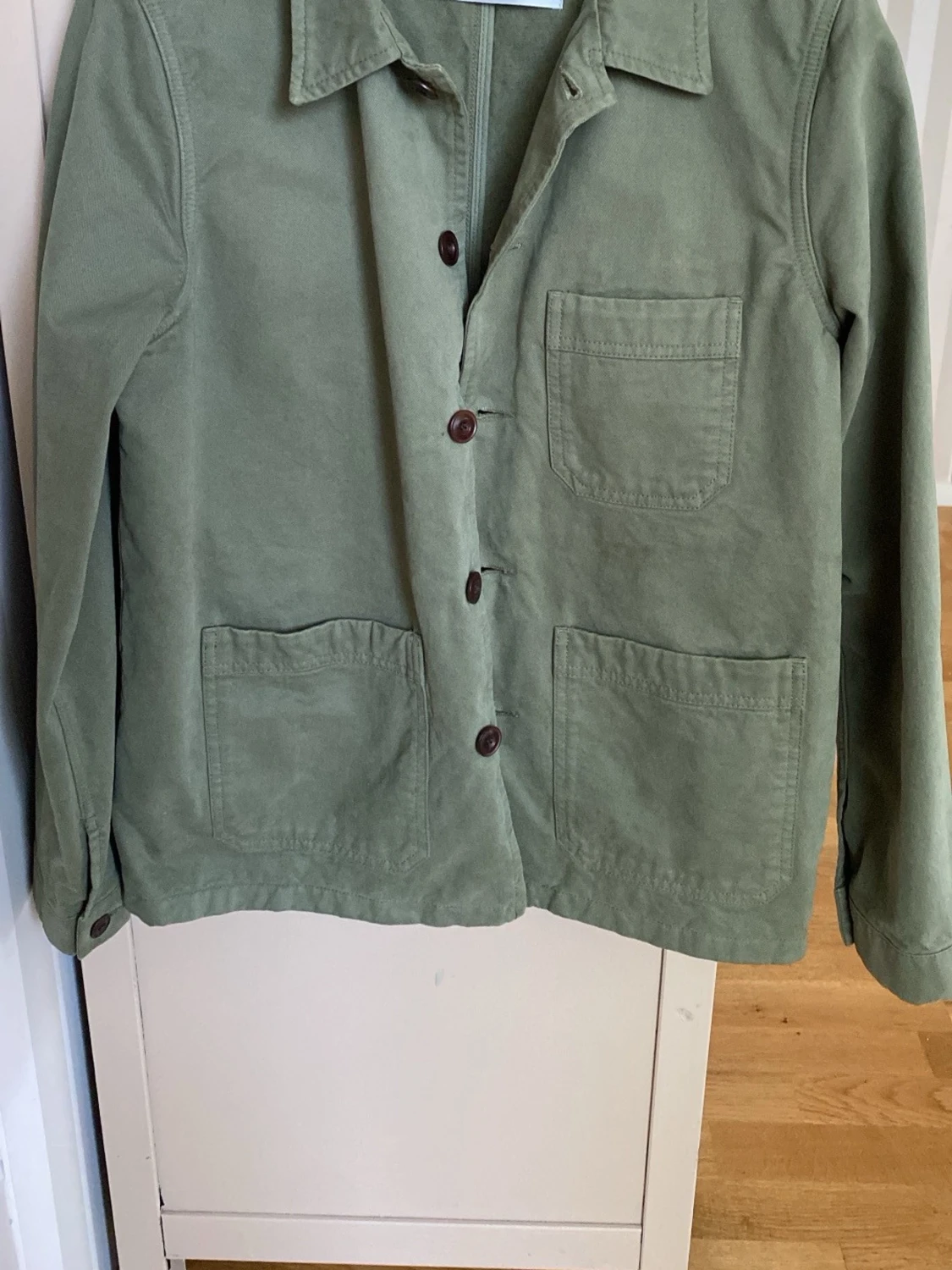 Grön overshirt med fickor - 3