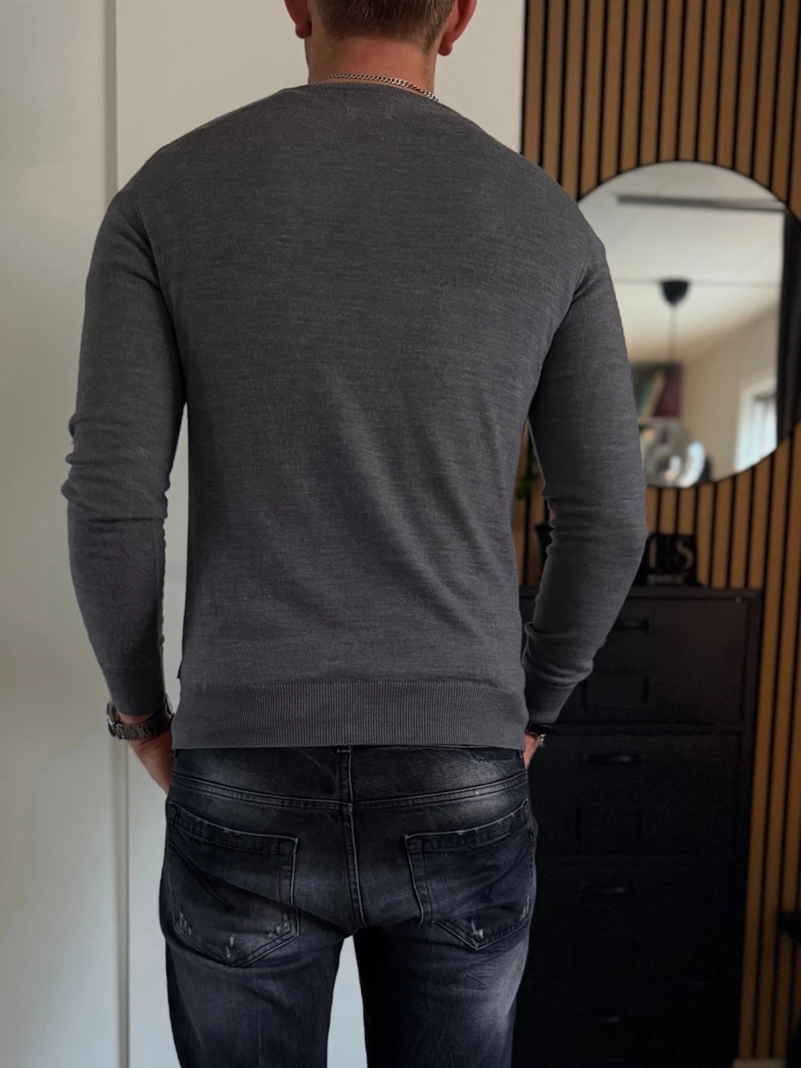 Stickad tröja NN07 Grå - 2