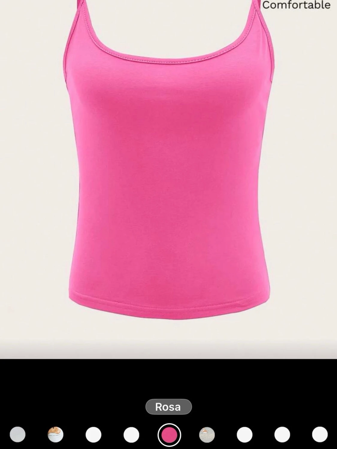 Rosa linnetopp med smala axelband