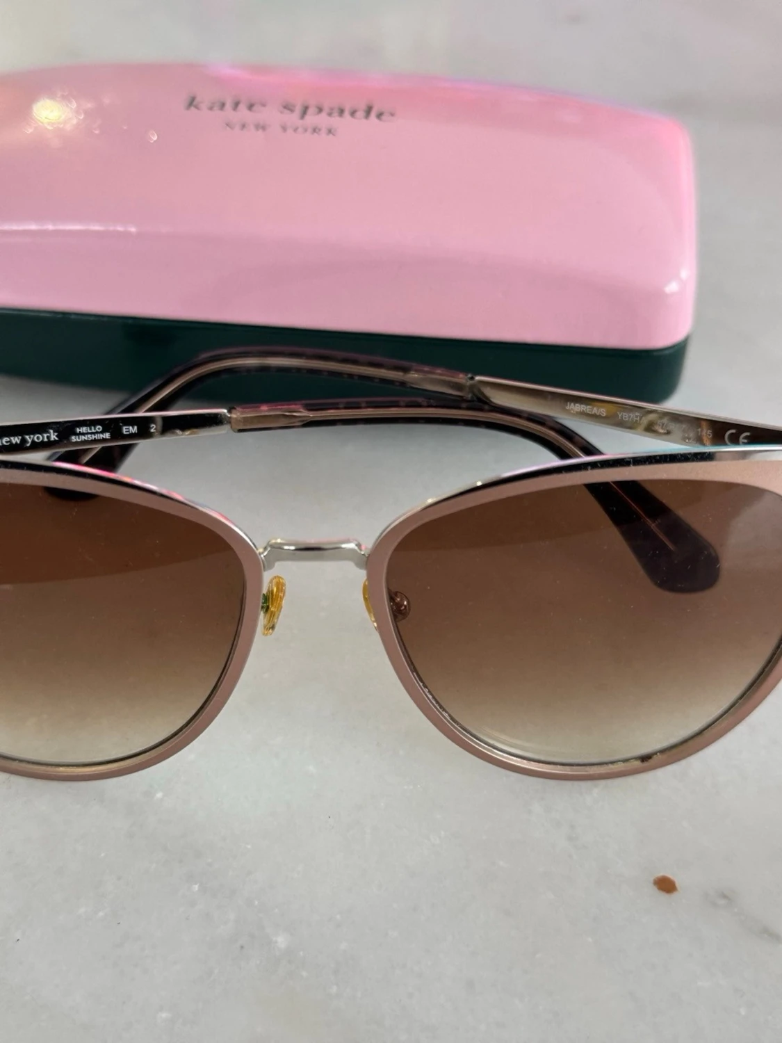 Kate Spade solglasögon i rosa metall - 1