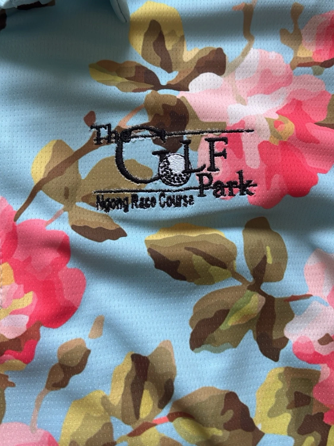 Blommig blå golf t-shirt - 4