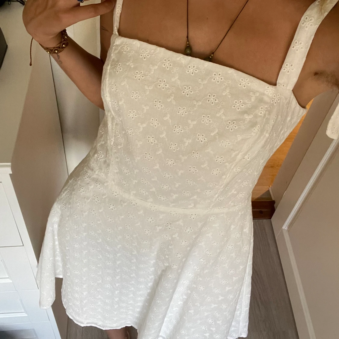 Ny vit kortklänning - 91
