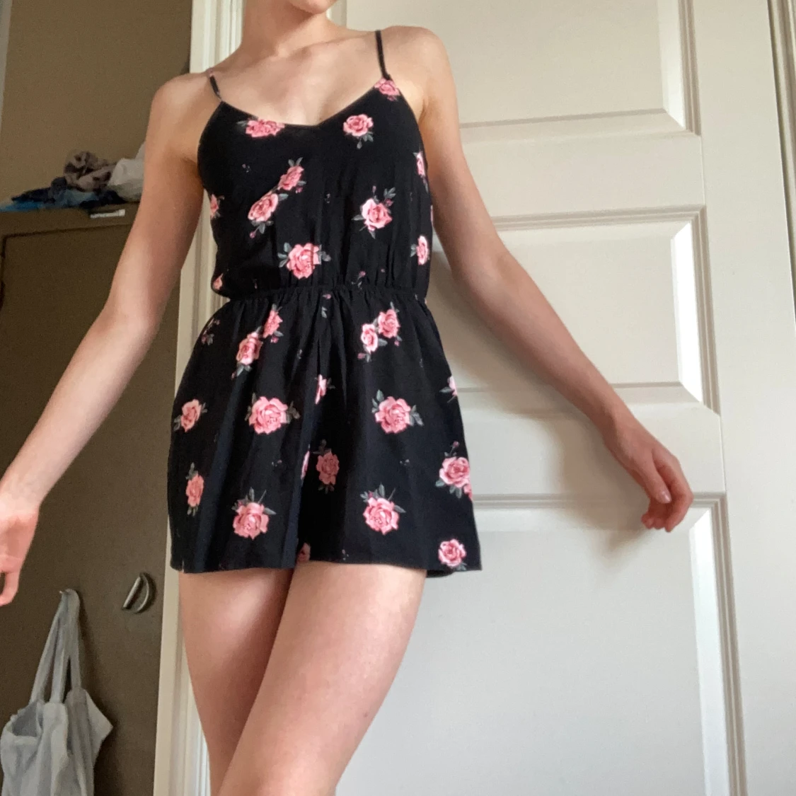 Blommig shorts klänning - 90