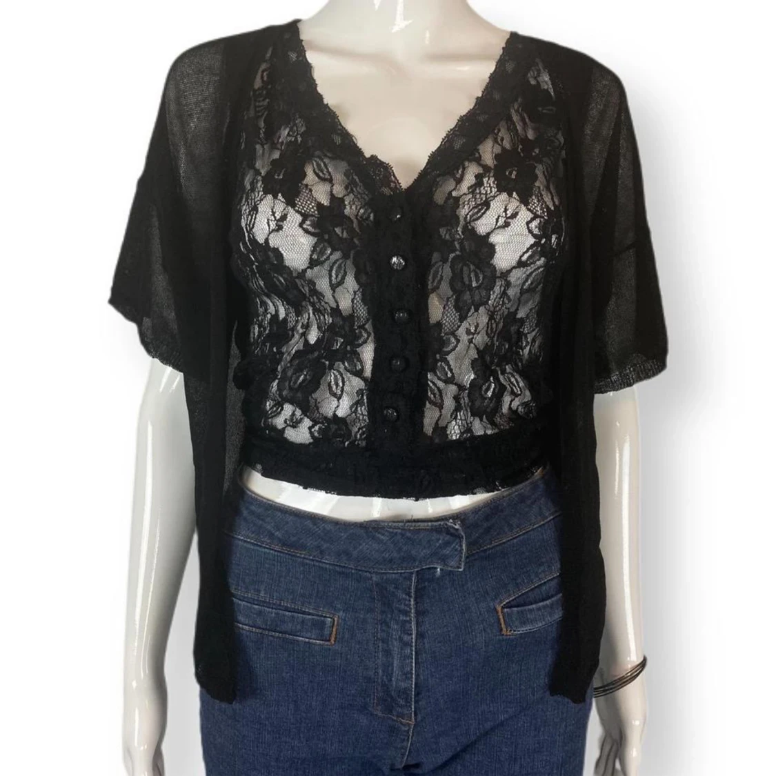 Genomskinlig Kofta  - 90