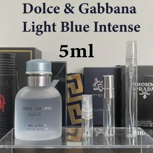 Säljer 5ml av Dolce & Gabbana Light Blue Intense  🍋🍊🌊 95kr Kontakta mig gärna om du är intresserad Kontakta mig även om du vill köpa fler än 1 dekant så löser vi det✅