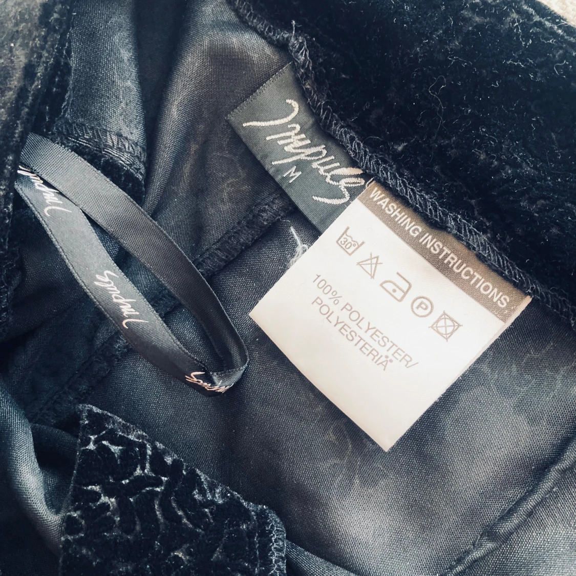 90s y2k sammet byxor velvet Impuls M paisley - 90