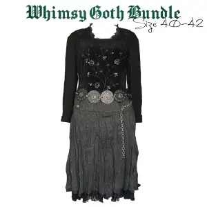 WHIMSY GOTH BUNDLE 🦇🖤  I’m having an inventory clean out. Everything in this bundle will be included, I’m not selling anything separately! Waistbands measurements 121cm, missing one stone. 