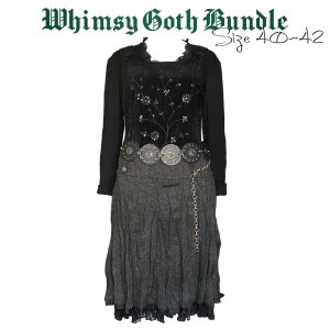 Whimsy Goth Bundle  - WHIMSY GOTH BUNDLE 🦇🖤  I’m having an inventory clean out. Everything in this bundle will be included, I’m not selling anything separately! Waistbands measurements 121cm, missing one stone. 