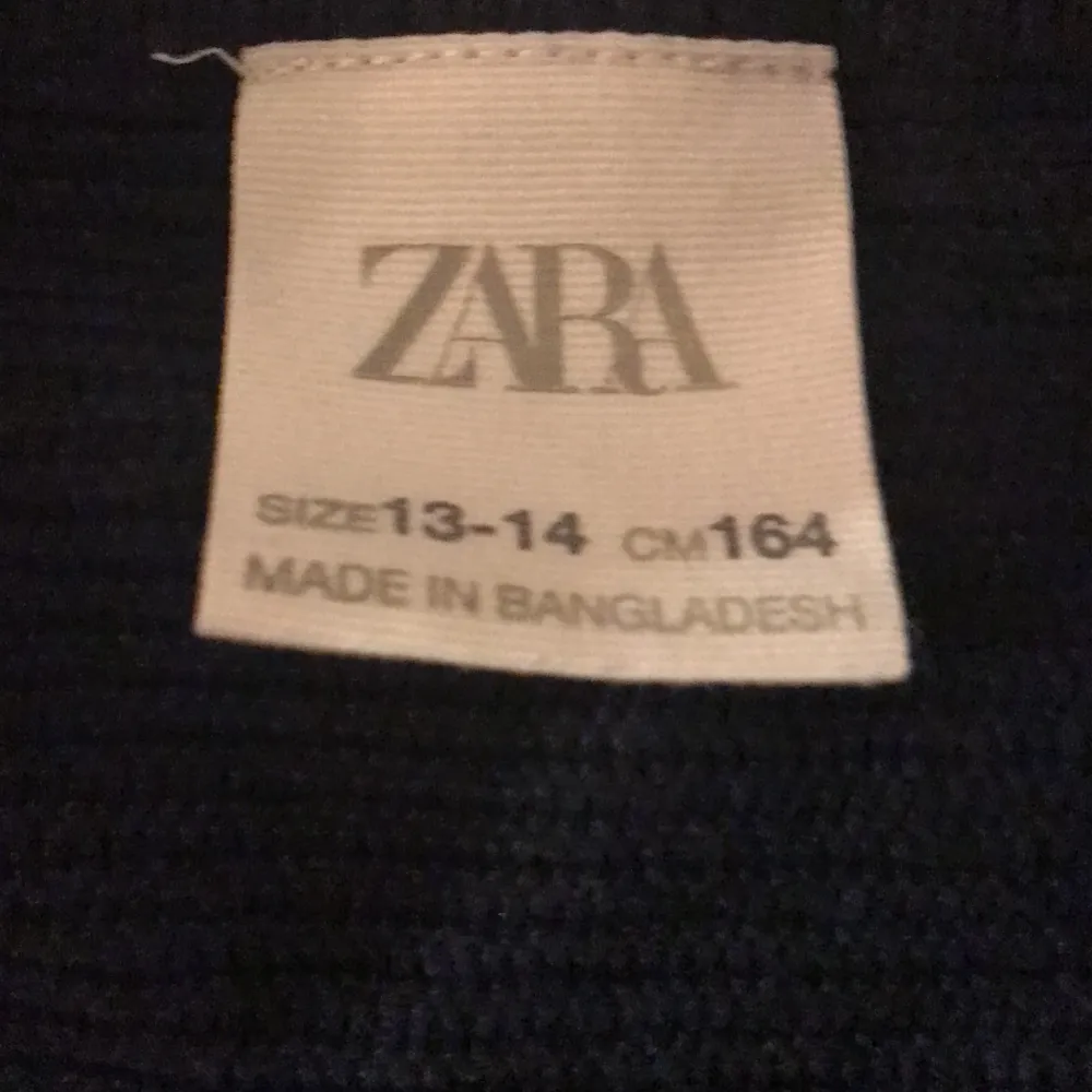 Mörkblå tröja från Zara Använd ett par gånger. Storlek 164. Två fickor på framsidan. Tröjan är ribbad. Hoodies.