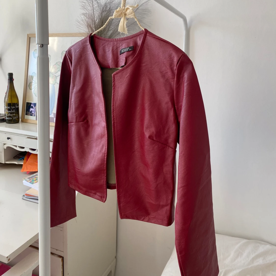 Röd skinnjacka - 90