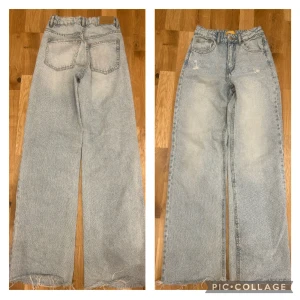 Blåa vida jeans - Nu säljer jag dessa vida jeans från Gina Tricot. Jag har endast använt de vid ett eller två tillfällen. Mycket fint skick!