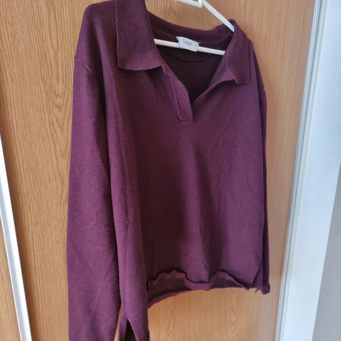 V ringad tröja i mörk lila/röd - saint tropez  - 91