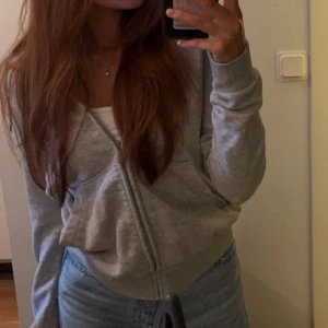 Puma grå hoodie - Bra basic hoodie m dragkedja