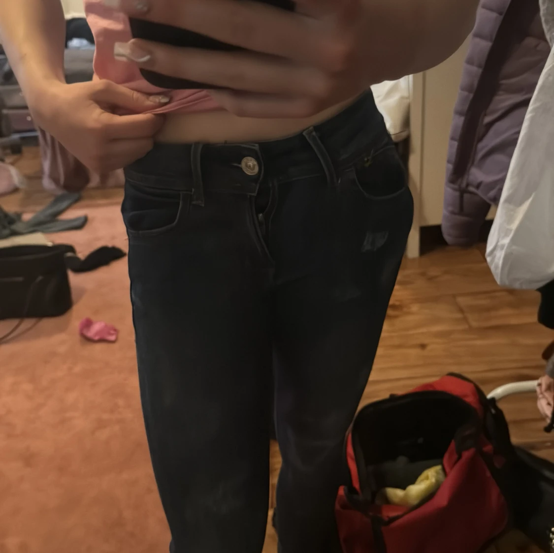 Jeans lågmidjade  - 90