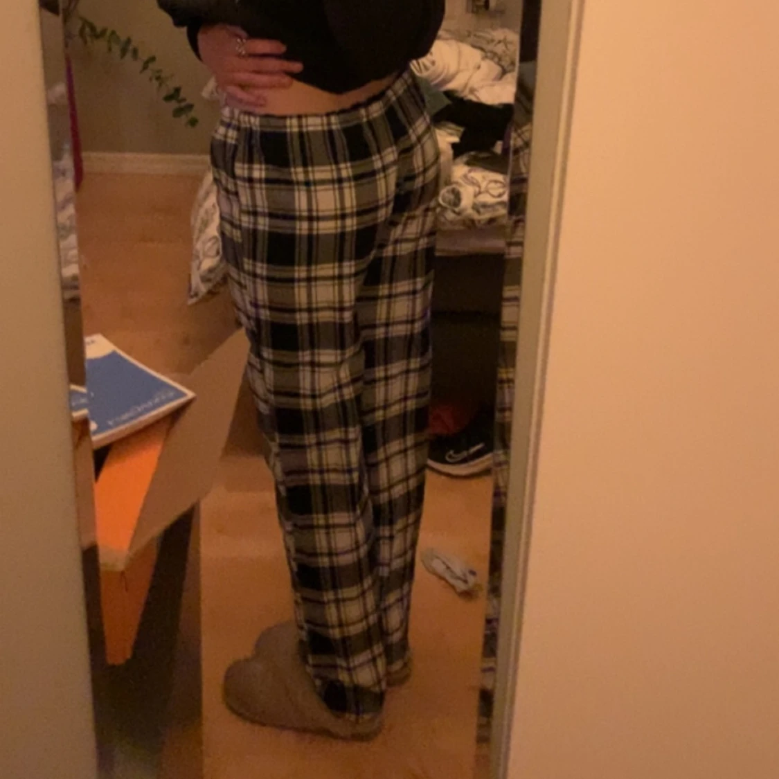 Rutiga pyjamasbyxor  - 90