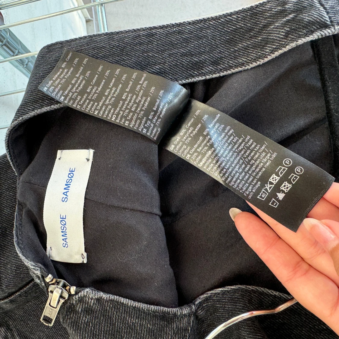 Samsoe Samsoe, Casja Denim Top - Black Blizzard - 92